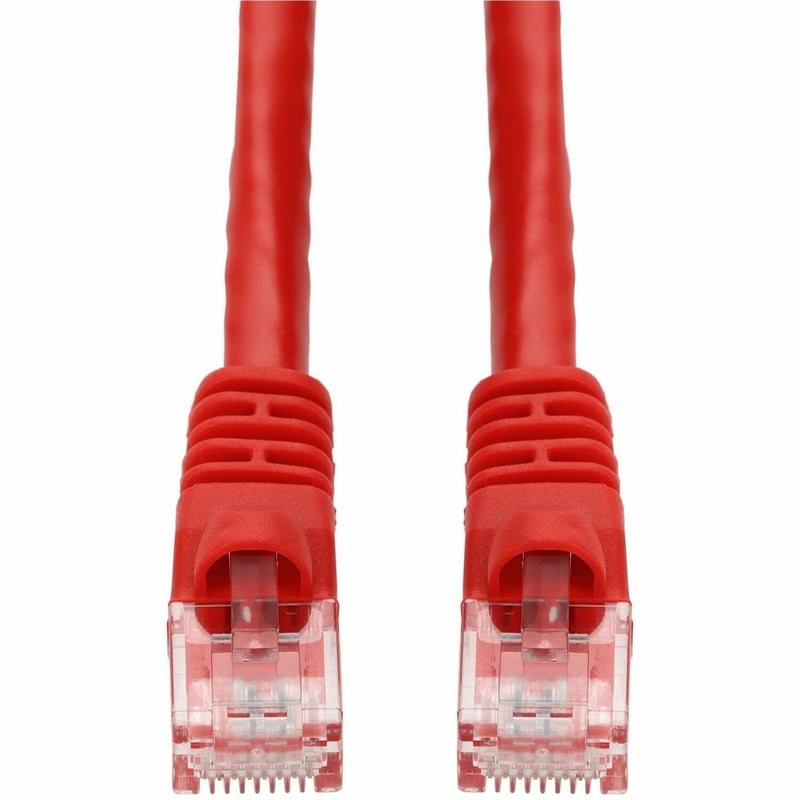 AddOn 100ft Red CAT 5E PVC Ethernet Cable Snagless Bubble Boot RJ-45 M/M - Thumbnail 1