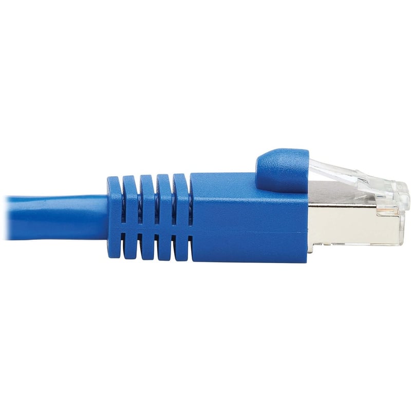 Eaton Tripp Lite Series Cat6a 10G Snagless F/UTP Ethernet Cable (RJ45 M/M), PoE, CMR-LP, Blue, 10 ft. (3.05 m) - Thumbnail 3