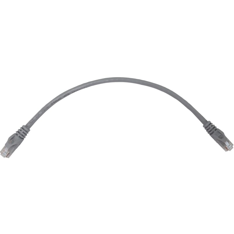 Eaton Tripp Lite Series Cat6a 10G Snagless Molded UTP Ethernet Cable (RJ45 M/M), PoE, Gray, 1 ft. (0.3 m) - Thumbnail 1