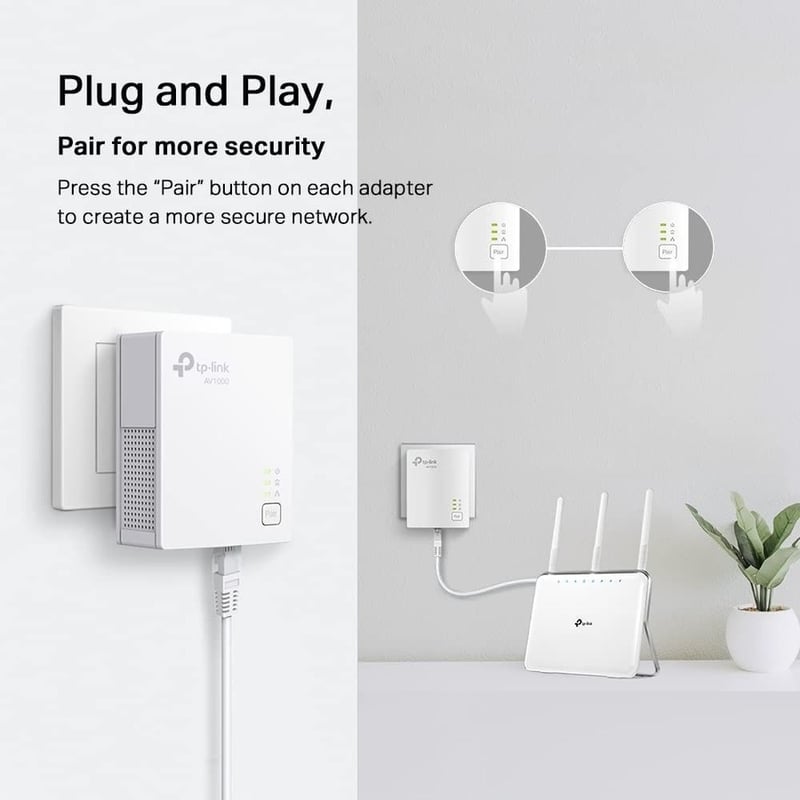 TP-Link TL-PA7017 KIT - AV1000 Gigabit Powerline Ethernet Adapter Starter Kit - Thumbnail 2