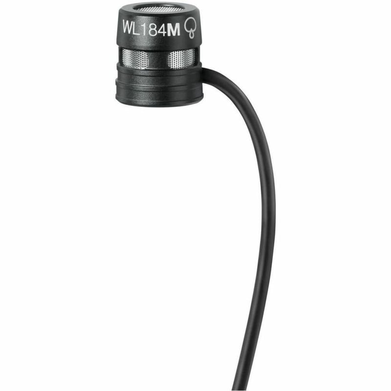 Shure WL184m Wired Condenser, Dynamic Microphone for Wireless Transmitter, Transportation - Black - Thumbnail 1