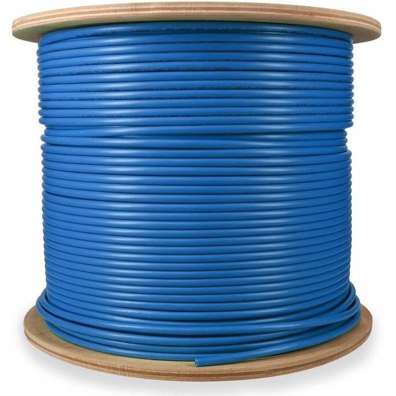 AddOn 1000ft Non-Terminated Blue CAT 6A Shielded Plenum-Rated Bulk Cable - Thumbnail 2