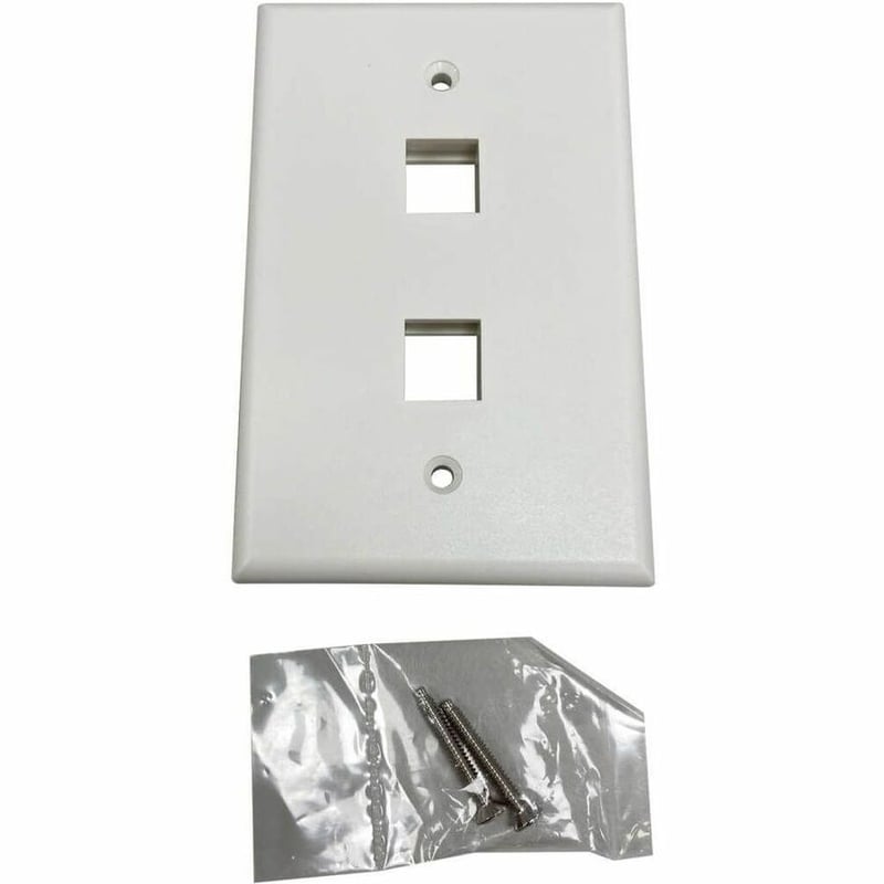 Eaton Tripp Lite Series Safe-IT 2-Port Single-Gang Keystone Wall Plate, Antibacterial, Ivory Matte, TAA - Thumbnail 5