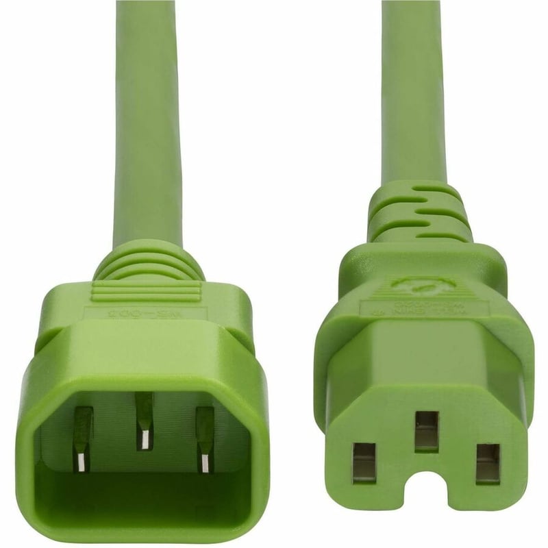 StarTech.com 6ft (1.8m) Heavy Duty PDU Power Cord, IEC 60320 C14 to C15, 15A 250V, 14AWG, Green Power Cable, UL Listed Components - Thumbnail 4