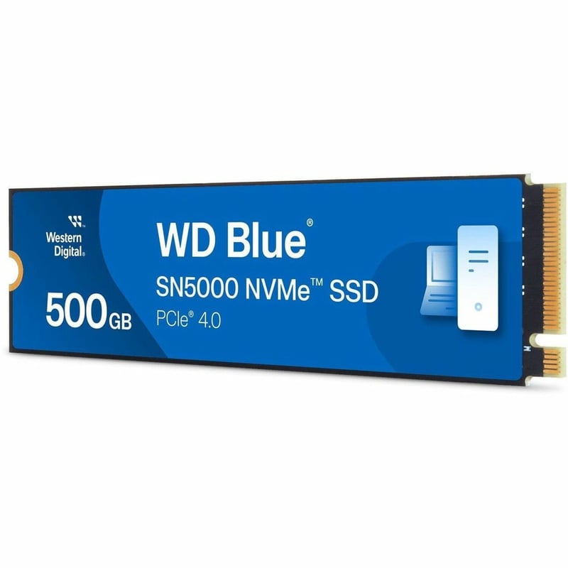 WD Blue SN5000 WDS500G4B0E 500 GB Solid State Drive - M.2 2280 Internal - PCI Express NVMe (PCI Express NVMe 4.0 x4) - Thumbnail 1