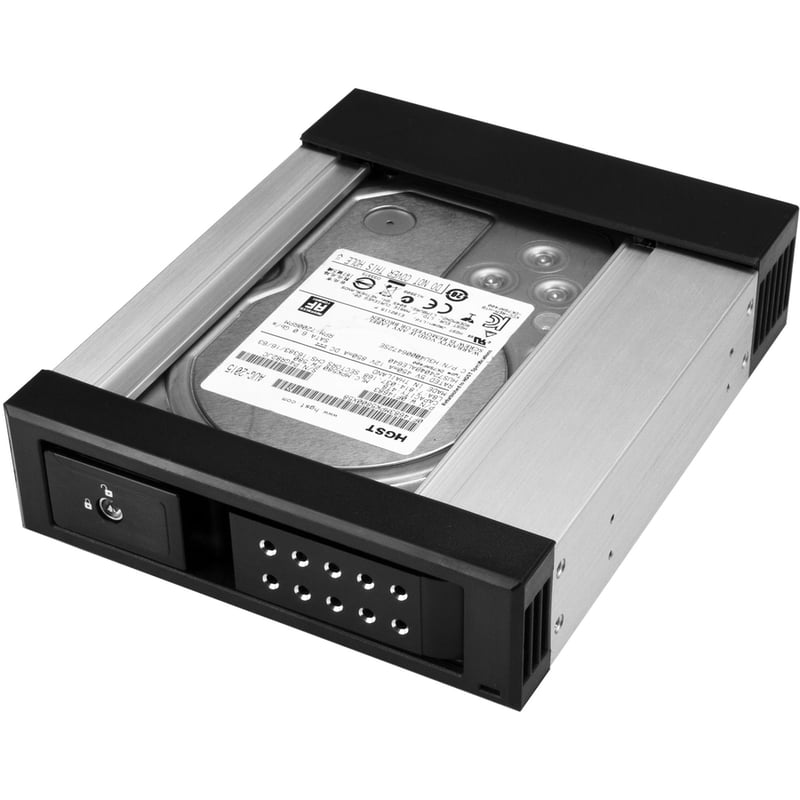 StarTech.com 5.25 to 3.5 Hard Drive Hot Swap Bay - Trayless - Aluminum - For 3.5" SATA/SAS Drives - Front Mount - SAS/ SATA Backplane - Thumbnail 2