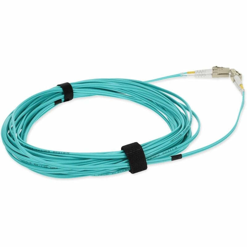 AddOn 8m LC to LC Aqua OM4 Duplex OFNP (Plenum-Rated) TAA Fiber Patch Cable - Thumbnail 5