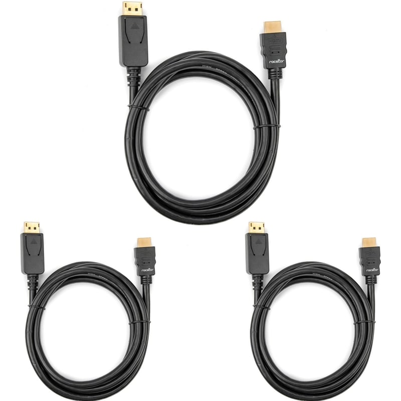 Rocstor Premium DisplayPort to HDMI Converter Cable - 6 ft - Thumbnail 1