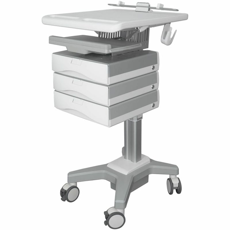 LIGHT PEDESTAL MEDICAL CART (1-9.5KG) WITH LAPTOP MOUNT - Thumbnail 2