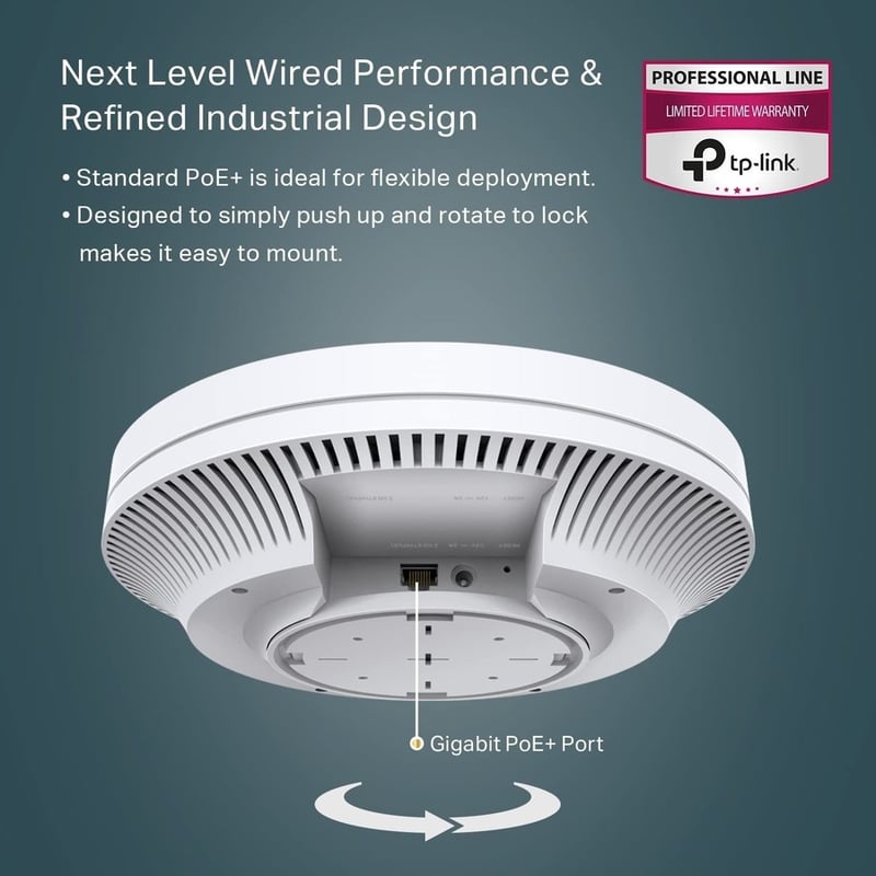 TP-Link EAP620 HD_V2 - Omada WiFi 6 AX1800 Wireless Gigabit Access Point for High-Density Deployment - Thumbnail 5