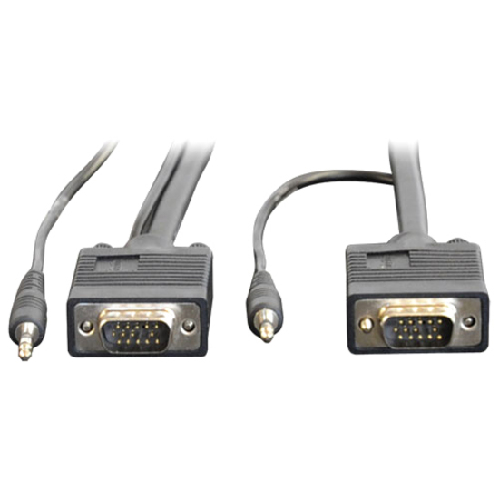 Eaton Tripp Lite Series VGA High-Resolution RGB Coaxial Cable with Audio (HD15 and 3.5mm M/M) 6 ft. (1.83 m) - Thumbnail 3