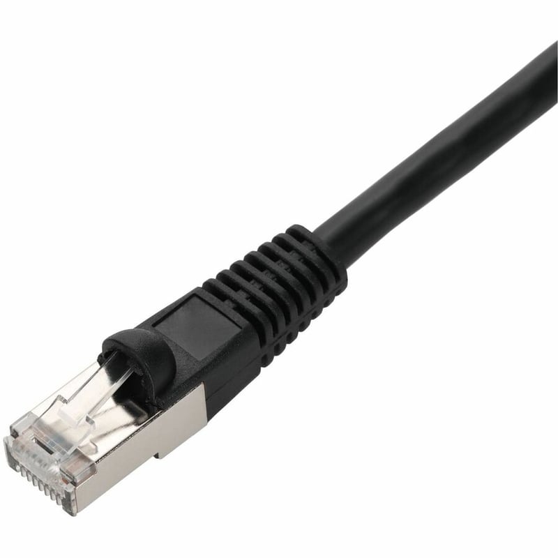 AddOn 5-Pack 1ft Black CAT 7 Shielded (S/FTP) PVC Ethernet Cable Snagless Bubble Boot RJ-45 M/M Bulk Bag Packaged, No Twist Ties - Thumbnail 2