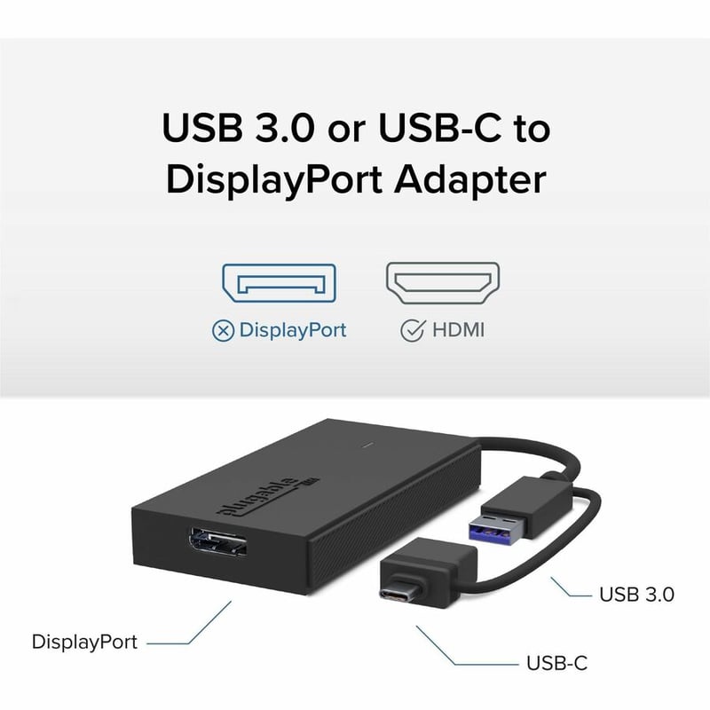 Plugable DisplayPort/USB-C/USB Audio/Video Adapter - Thumbnail 2