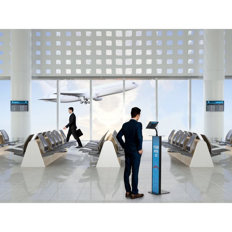 CTA Digital Floor Stand Workstation with Wireless Inductive Charging Case - Thumbnail 4