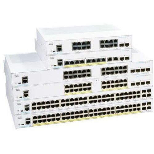 CBS250 SMART 8-PORT GE, EXT PS, 2X1G COMBO REMANUFACTURED - Thumbnail 1