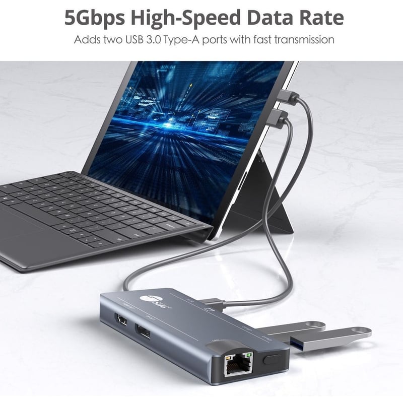 SIIG Mini DisplayPort 4K Video Dock with USB 3.0 LAN Hub - Thumbnail 4