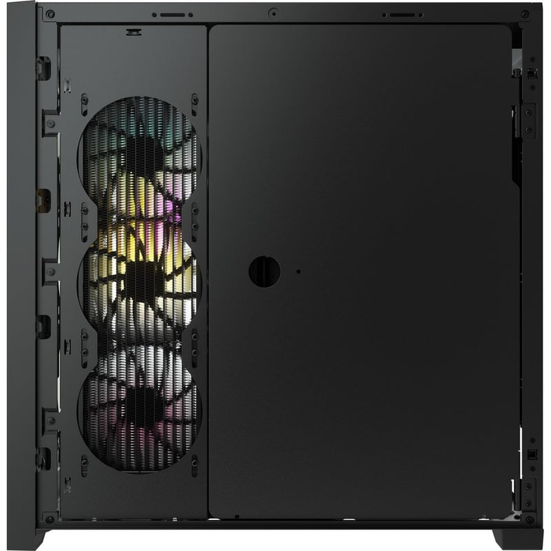 Corsair iCUE 5000X RGB Tempered Glass Mid-Tower ATX PC Smart Case - Black - Thumbnail 2