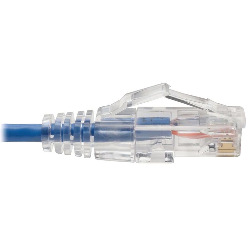 Eaton Tripp Lite Series Cat6 Gigabit Snagless Slim UTP Ethernet Cable (RJ45 M/M), PoE, Blue, 8-in. (20.32 cm) - Thumbnail 2