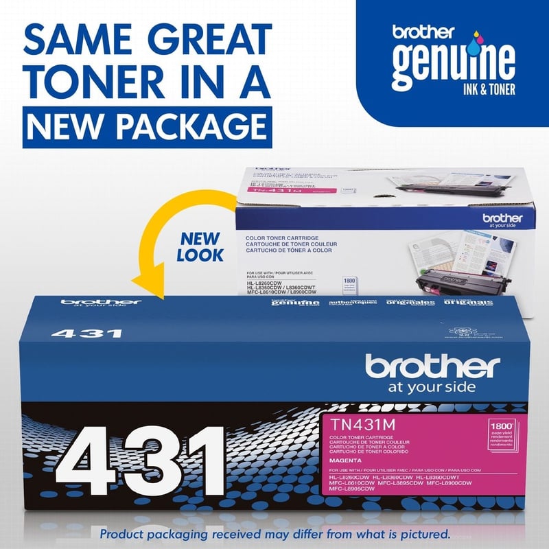 Brother TN431M Original Standard Yield Laser Toner Cartridge - Magenta - 1 Each - Thumbnail 3