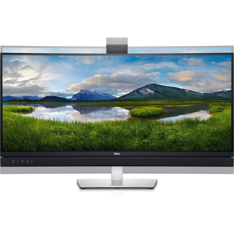 Dell C3422WE 34" Class Webcam WQHD Curved Screen LCD Monitor - 21:9 - Platinum Silver - Thumbnail 4