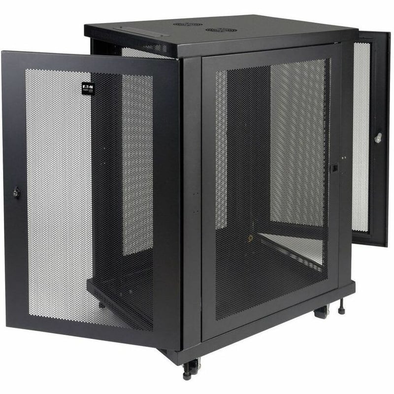 Tripp Lite by Eaton 18U Rack Enclosure Server Cabinet 33" Deep w/ Doors & Sides - Thumbnail 2