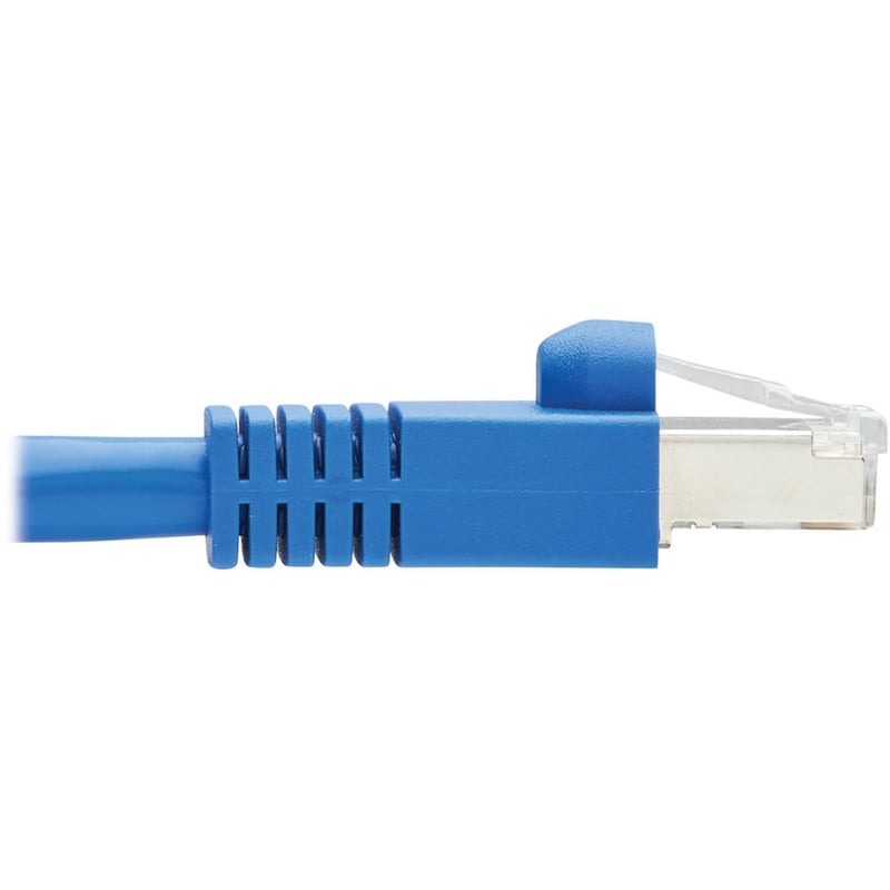 Tripp Lite by Eaton Cat6a Junction Box Cable Assembly - Surface Mount Shielded PoE+ RJ45/110 Punchdown 18-in. (45.72 cm) Blue