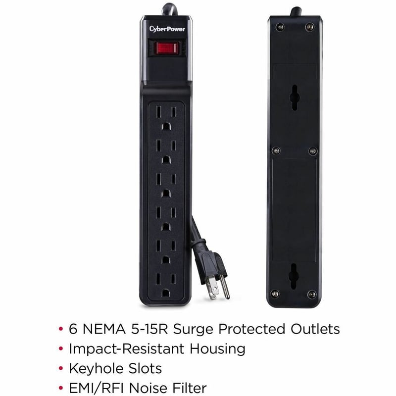 CyberPower CSB606 Essential 6 - Outlet Surge with 900 J - Thumbnail 2