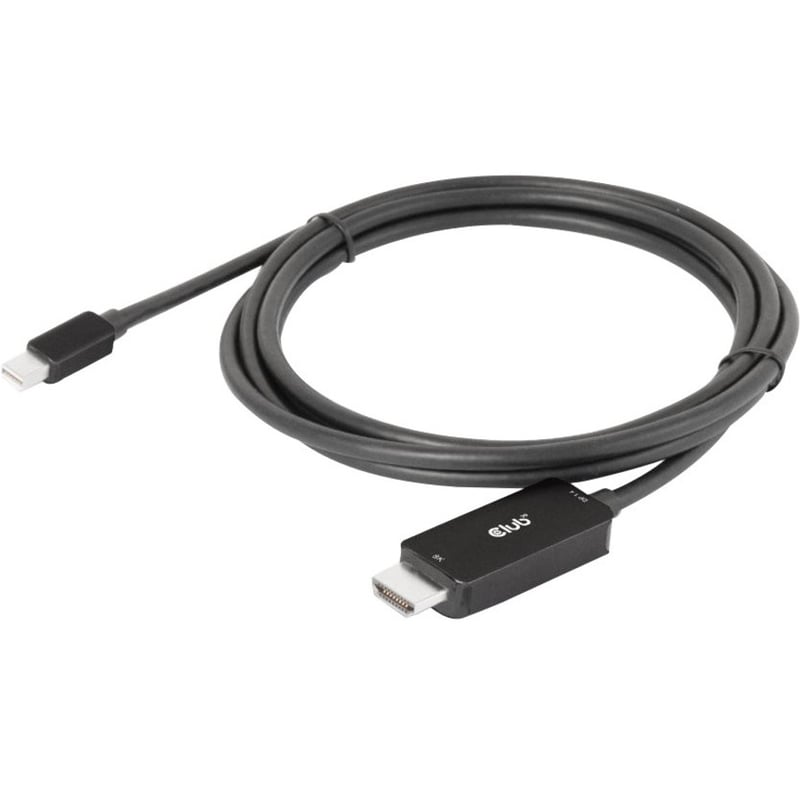 Club 3D MiniDisplayPort 1.4 to HDMI 4K120Hz or 8K60Hz HDR10+ Cable M/M 1.8m / 6ft - Thumbnail 4