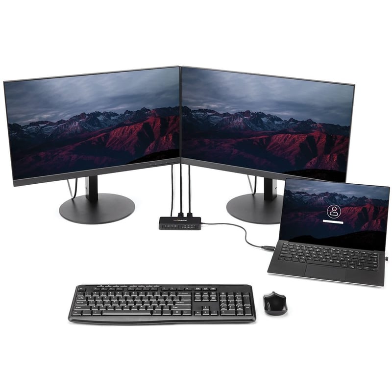 StarTech.com USB 3.0 Mini Dock - Dual Monitor USB Type-A Laptop Docking Station - DisplayPort 4K 60Hz & Gigabit Ethernet - 1' (30cm) cable - Thumbnail 4