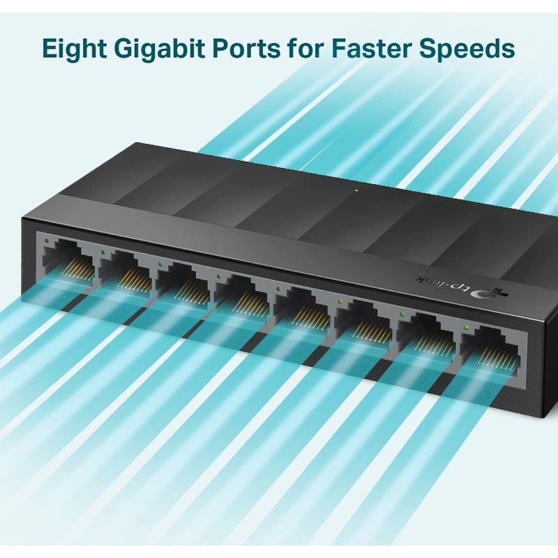 TP-Link LS1008G - Litewave 8 Port Gigabit Ethernet Switch - Thumbnail 3
