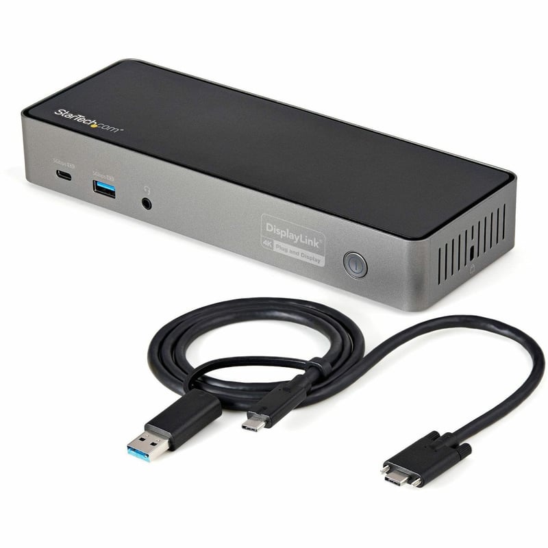 StarTech.com USB-C & USB-A Dock - Hybrid Triple Monitor Laptop Docking Station DisplayPort & HDMI 4K 60Hz/85W PD/6x USB/GbE/USB 3.1 Gen 2 - Thumbnail 1