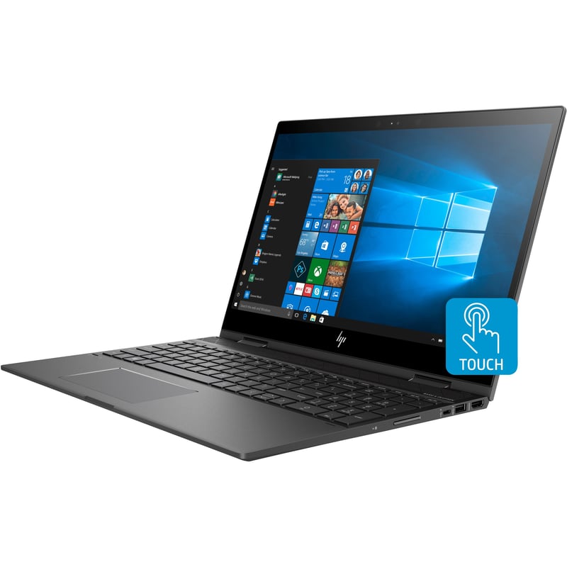 HP ENVY x360 15-cp0000 15-cp0076nr 15.6" Touchscreen Convertible 2 in 1 Notebook - AMD Ryzen 5 2500U - 12 GB - 1 TB HDD - Dark Ash Silver - Thumbnail 1