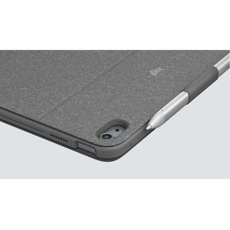 Logitech Combo Touch Keyboard/Cover Case (Folio) for 10.9" Apple, Logitech iPad (10th Generation) Tablet - Oxford Gray - Thumbnail 3