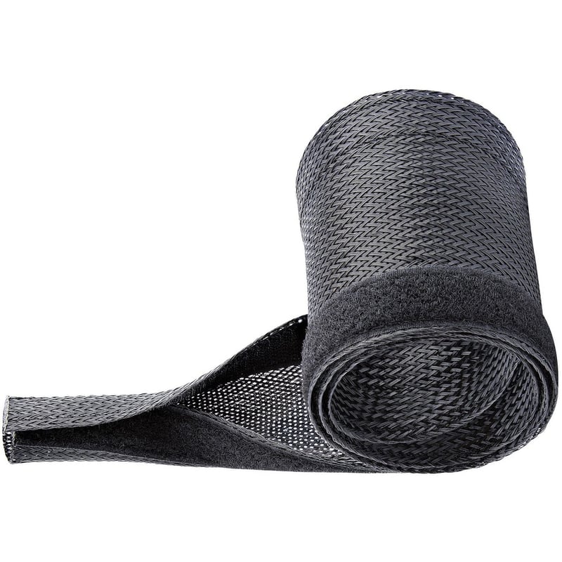 StarTech.com 10ft (3m) Cable Management Sleeve, Braided Mesh Wire Wraps/Floor Cable Covers, Computer Cable Manager/Cord Concealer - Thumbnail 5