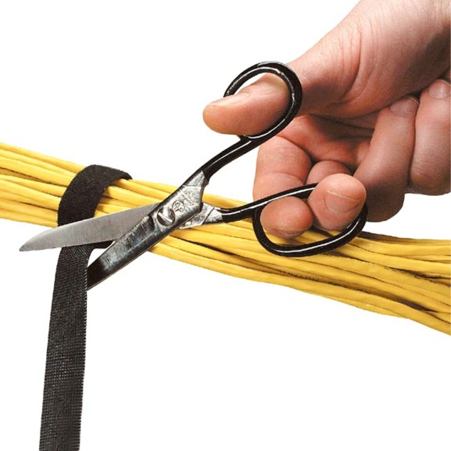 Black Box Hook and Loop Bundle Cable Wrap - 5/8" x 15', Black, 15-ft. (4.6-m) Roll - Thumbnail 2