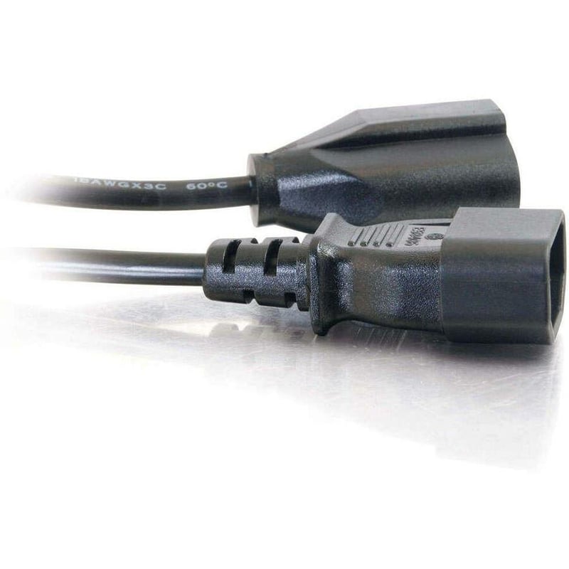C2G 1ft Monitor Power Cord - 18 AWG - IEC320C14 to NEMA 5-15R - Thumbnail 4