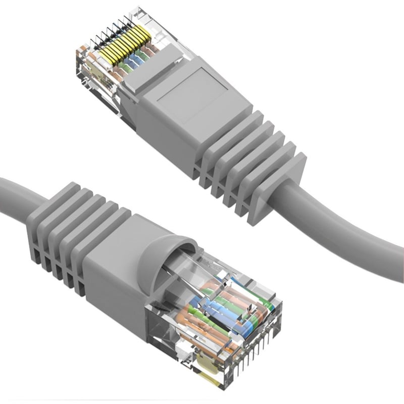 Axiom 100FT CAT6 550mhz Patch Cable Molded Boot (Gray) - Thumbnail 1