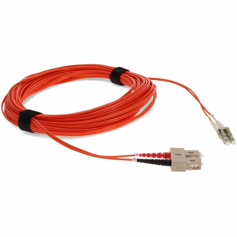 AddOn 15m HP 221691-B23 Compatible LC (Male) to SC (Male) Orange OM1 Duplex Fiber OFNR (Riser-Rated) Patch Cable - Thumbnail 3