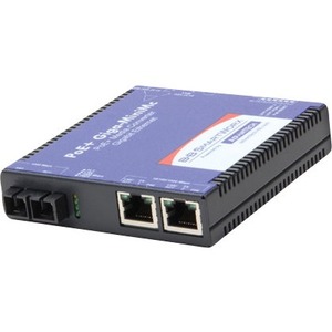 POE+ GIGA-MINIMC LFPT, 2 RJ45 + LX-SM1310-SC