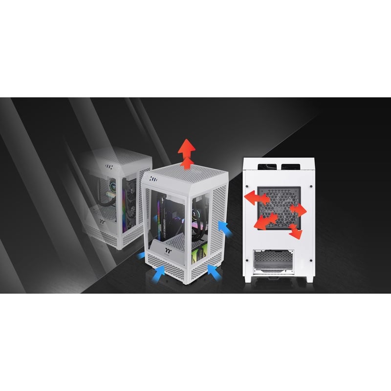 Thermaltake The Tower 100 Snow Mini Chassis - Thumbnail 5