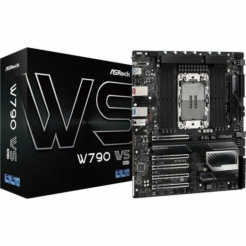 ASROCK W790 WS R2.0 INTEL (LGA 4677) CEB WORKSTATION EXTENDED ATX MOTHERBOARD - Thumbnail 2