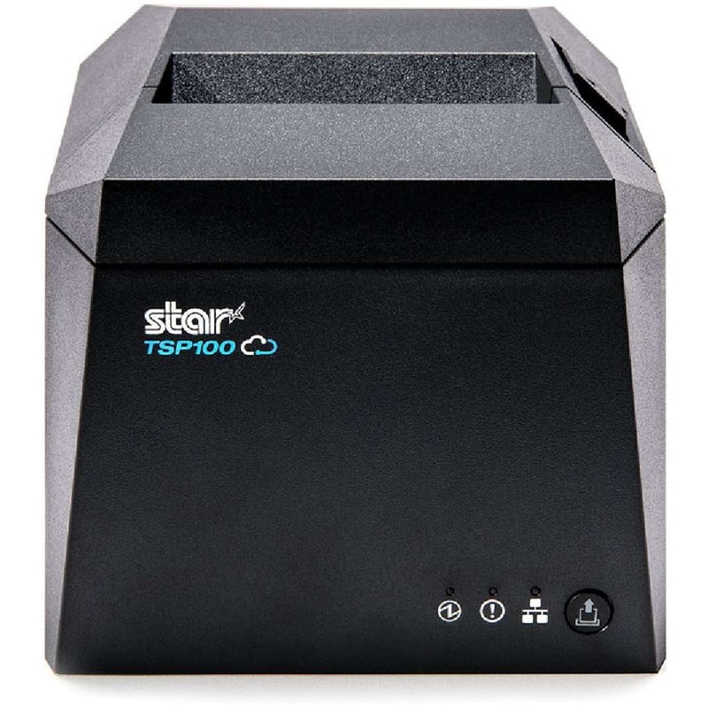 Star Micronics TSP143IVUE Thermal Receipt Printer - TSP100IV, Thermal, Cutter, USB-C, Ethernet (LAN), CloudPRNT, Android Open Accessory (AOA), Gray, Ethernet and USB Cable, Int PS - Thumbnail 1