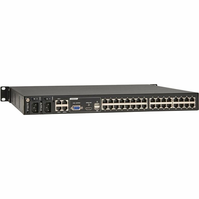 Eaton 32-Port Cat5e KVM over IP Switch - Virtual Media, 1 Remote/1 Local User, HDMI Output, 1U Rack-Mount, TAA - Thumbnail 2