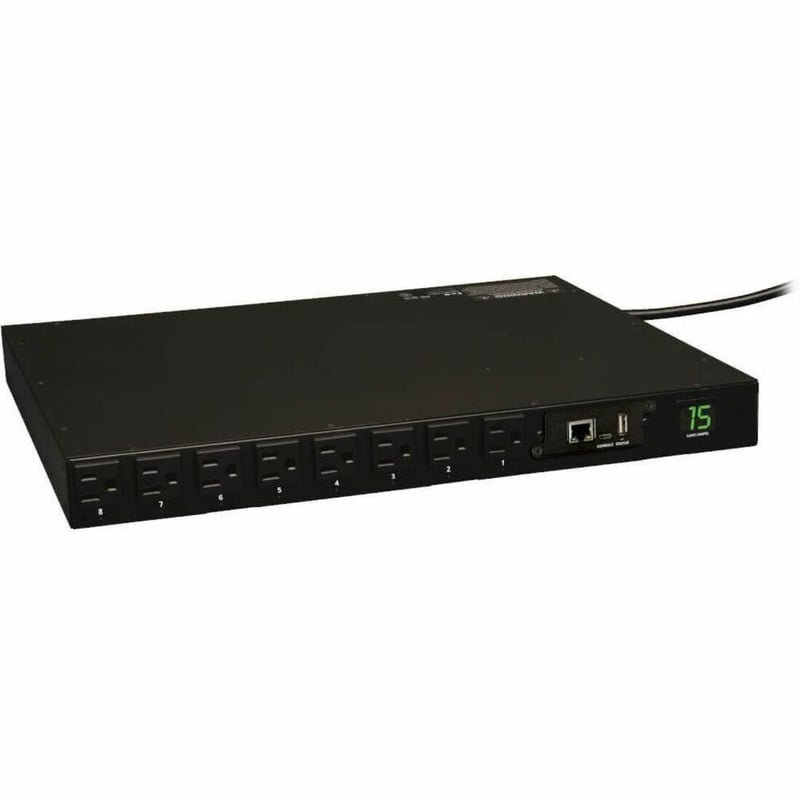 Tripp Lite by Eaton PDU 1.4kW Single-Phase Switched PDU - LX Interface 120V Outlets (16 5-15R) 5-15P 120V Input 12 ft. (3.66 m) Cord 1U Rack-Mount TAA - Thumbnail 1