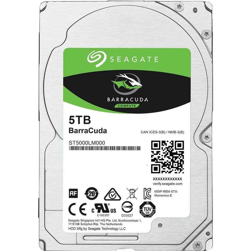 Seagate BarraCuda ST5000LM000 5 TB Hard Drive - 2.5" Internal - SATA (SATA/600) - Thumbnail 2