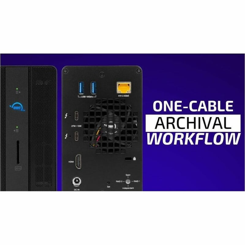 OWC GEMINI 8TB THUNDERBOLT 40GB/S DOCK AND DUAL-DRIVE SSD RAID STORAGE SOLUTION - Thumbnail 4