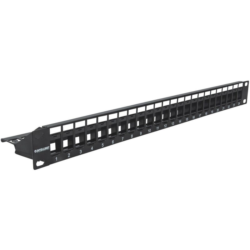BLANK PATCH PANEL; 24-PORT, 1 U, BLACK - Thumbnail 2