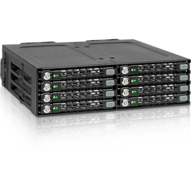 Icy Dock ToughArmor MB998SK-B Drive Enclosure for 5.25" - Serial ATA/600 Host Interface External - Black - Thumbnail 2