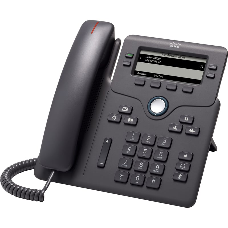 Cisco 6851 IP Phone - Refurbished - Charcoal - Thumbnail 1