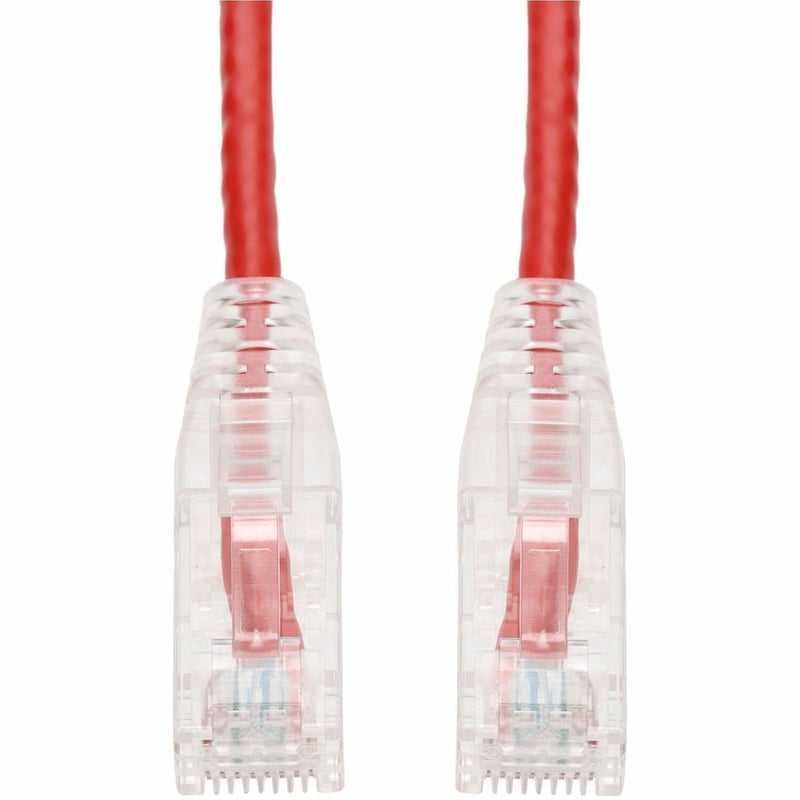 AddOn 5-Pack 10ft Red CAT 6 Slim PVC Ethernet Cable Snagless Clear-Claw RJ-45 M/M Bulk Bag Packaged, No Twist Ties - Thumbnail 1
